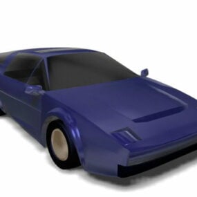 Dark Blue Roadster 3d model
