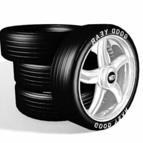 Alloy Wheels And Tires 3d model