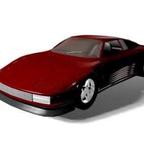 Roadster Red Car 3d model