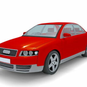Red Sedan Car 3d model