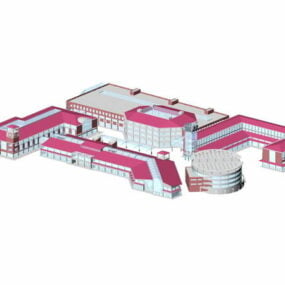 Einkaufsviertel-Gebäude 3D-Modell