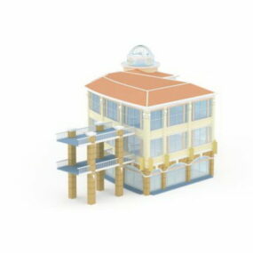 Model 3D małego budynku biurowego