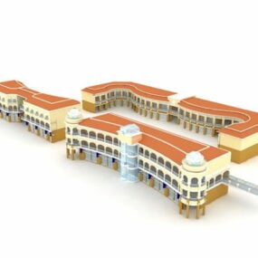 3д модель школьного здания