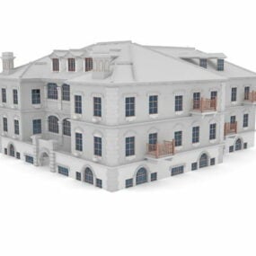 مدل سه بعدی آپارتمان فرانسوی زیبا