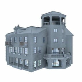 3D-Modell eines alten Gebäudes in Portugal