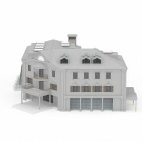 3D-Modell des öffentlichen Schulgebäudes