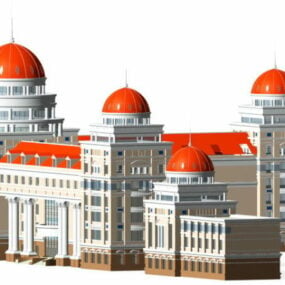 रूसी पुनरुद्धार शैली वास्तुकला 3डी मॉडल