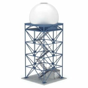 Industrial Silo Tower 3d model