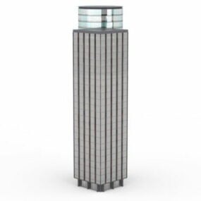 Model 3D budynku szklanego cylindra