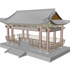 Pavillon du jardin chinois modèle 3D