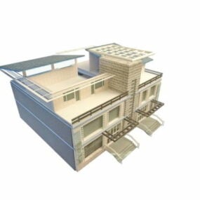 Modern Townhouse Design 3d model