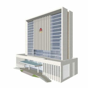 Edificio de tribunales en China modelo 3d