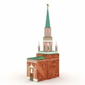 Model 3D wieży Kremla w Moskwie