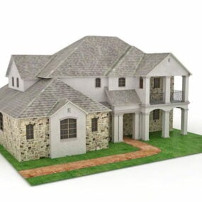 American House Design 3d model