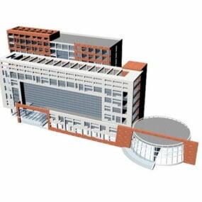 קומפלקס בניין משרדים דגם תלת מימד