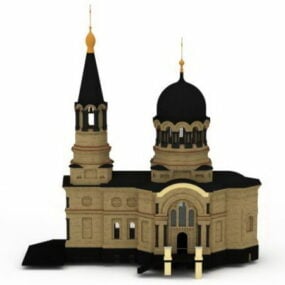 Modelo 3d de la iglesia rusa