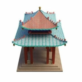 Chinese Garden Pavilion 3d-modell