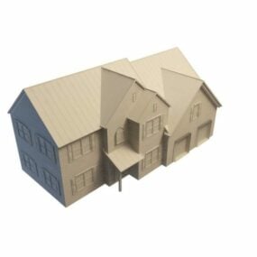 Snow Village Building 3d model