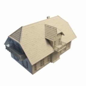 Model 3D francuskiego domu wiejskiego