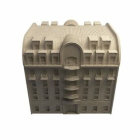 Immeuble d'appartements moderne modèle 3D