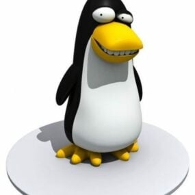 Morsom Penguin Cartoon 3d-modell