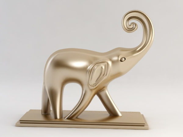 Metal Elephant Figurine