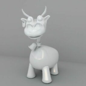 White Ceramic Dinosaur 3d model