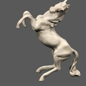 Marmurowa figurka konia Model 3D
