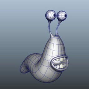 Funny Worm Cartoon 3d model