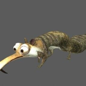Ice Age Squirrel Animation דגם תלת מימד