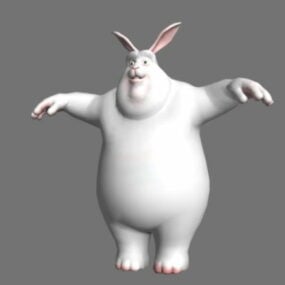 Modelo 3D do Big Buck Bunny Rig