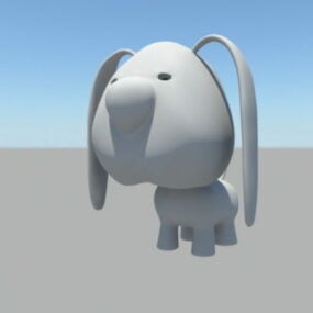 Cute Cartoon Dog 3d model
