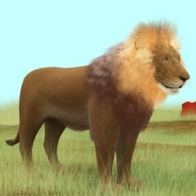 3д модель прерийного льва