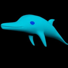 Mô hình 3d cá heo xanh