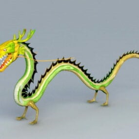 चीनी ग्रीन ड्रैगन 3डी मॉडल