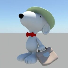 Snoopy Working 3d-modell