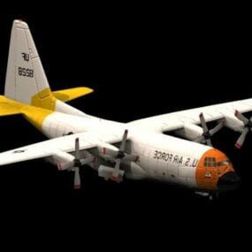 Modelo 3D de aeronave de transporte Hércules