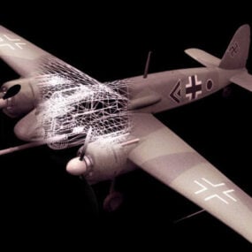 Henschel Hs 129b Attack Aircraft דגם תלת מימד