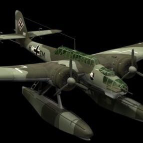 โมเดล 115 มิติของเครื่องบินทิ้งระเบิดตอร์ปิโด Heinkel He 3c