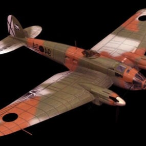 Heinkel He 111h Bomber 3d-modell