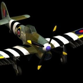 ホーカー タイフーン戦闘爆撃機 3D モデル
