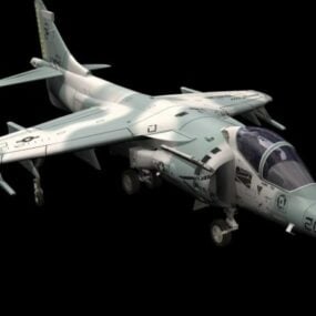 Av-8b Harrier Attack Aircraft 3d-modell
