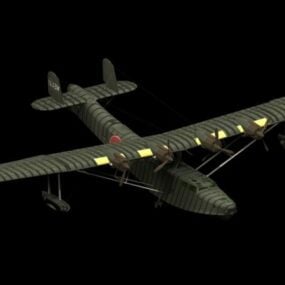 川西 H6k 飛行艇 3D モデル