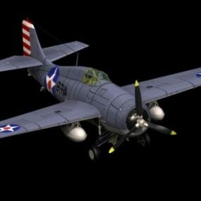 Model 4d Pejuang Grumman F3f Wildcat Fighter