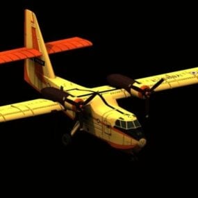 Avión de extinción de incendios Canadair Cl-215 modelo 3d