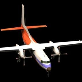 نموذج ثلاثي الأبعاد لطائرة فوكر F27 ذات الدفع التوربيني