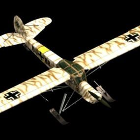 Fi 156c-5 Storch Verbindungsflugzeug 3D-Modell