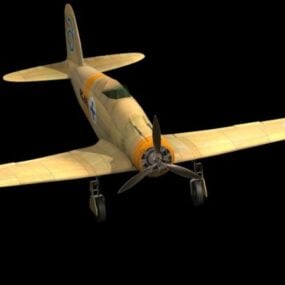 Fiat G.50 Fighter Aircraft 3d model