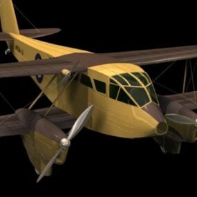 De Havilland Dh.89 Dragon Rapide Airliner 3D-model