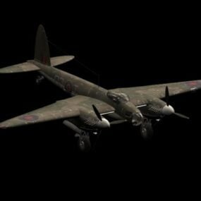De Havilland Mosquito Combat Aircraft 3D-Modell